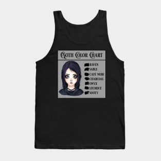 Goth Color Chart Tank Top